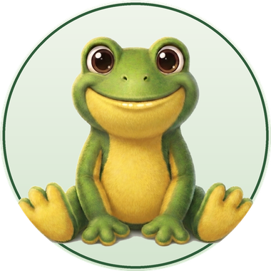 The yellow frog soft toy